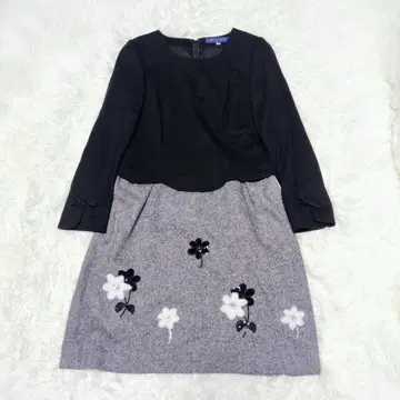 엠즈 그레이시 트위드 도킹 원피스 스팽글 꽃