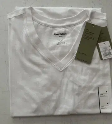 Goodfellow 화이트 V넥 T셔츠 M