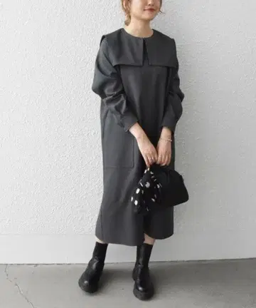 SHIPS any 울 라이크 세일러 칼라 원피스