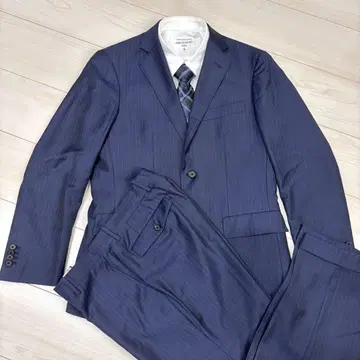 [ ORIHICA ] A4 네이비 스트라이프 수트 Super110's