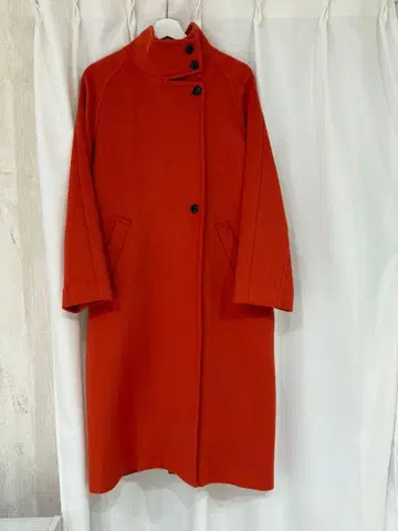 BAYCREW'S SIMPLCITE' 롱 코트 프리 오렌지