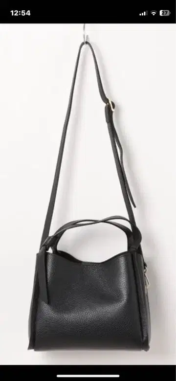 마르코 비안치니 블랙 가죽 숄더백