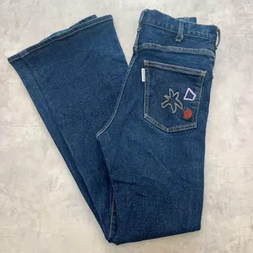 알리시아스탄 백 스티치 플레어 데님 팬츠 자수 스트레치 2