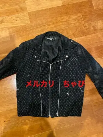 도모토 츠요시 착용 satta 사타 도트 무늬 맨투맨 라이더 자켓