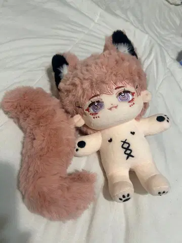 목화 인형 봉제 인형 무속성 봉제 인형 20cm 스켈레톤 있음