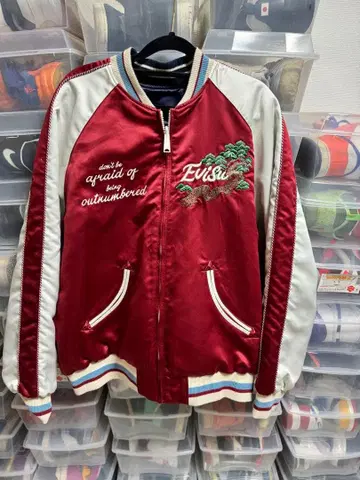 Evisu 스카잔 빨간색 파랑 2세트