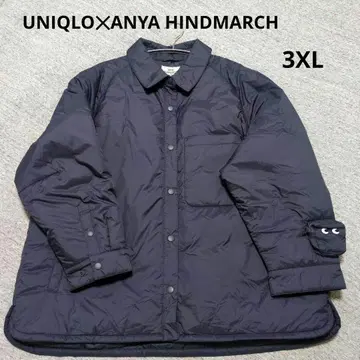 유니클로 안야 힌드마치 퍼프 테크 셔츠 자켓 3XL 네이비