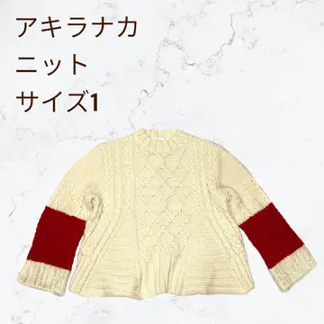 AKIRANAKA 아키라나카 니트 모헤어 레어 화이트 M 케이블