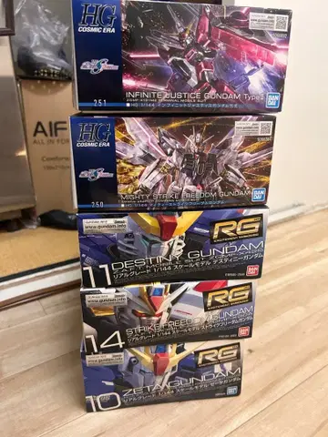 RG HG 건담 프라모델 5체 세트