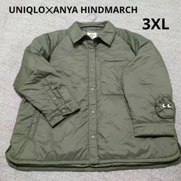 유니클로 안야 힌드마치 퍼프 테크 셔츠 자켓 3XL 올리브