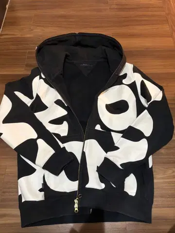 TOMMY 풀 집업 후드티 더블 지퍼 후드 부착