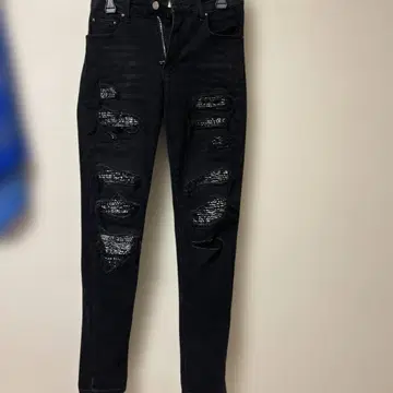 FAYGO 블랙 스키니 청바지 데미지 가공