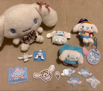시나모롤 봉제 인형 키링 가챠가챠 스티커 세트 판매