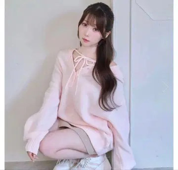 로제뮤즈 RoseMuse Mohair knit hoodie 핑크