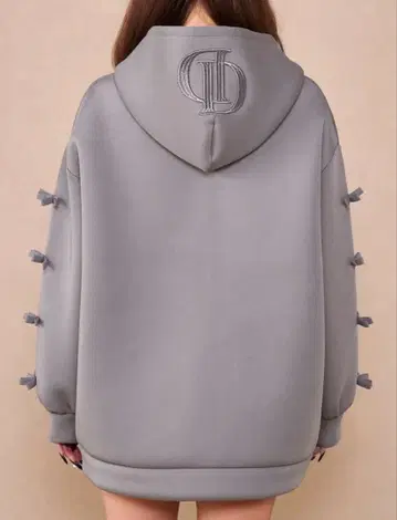 DD 리본 지퍼 후드티