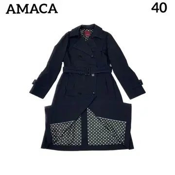 AMACA 고어텍스 나일론 트렌치코트 벨트 40 L 상당