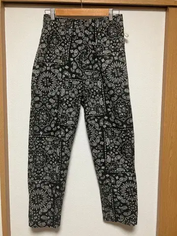 쿠쿠만 페이즐리 무늬 셰프 팬츠 블랙