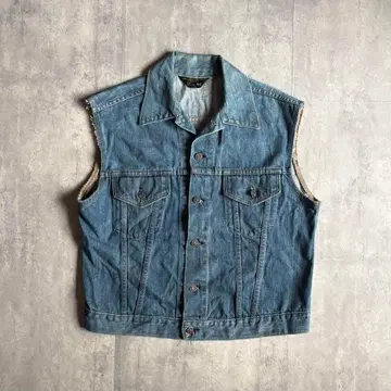 [ 70s J.C.Penney ] 데님 베스트 유니온 티켓 vintage