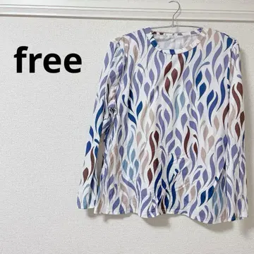 물결 무늬 긴팔 상의 여성용 긴팔 셔츠 해외 구제 의류 구제 의류