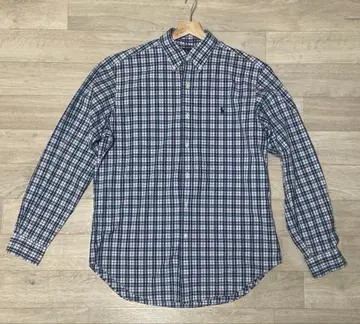 랄프 로렌 긴팔 셔츠 90s 체크 버튼 다운