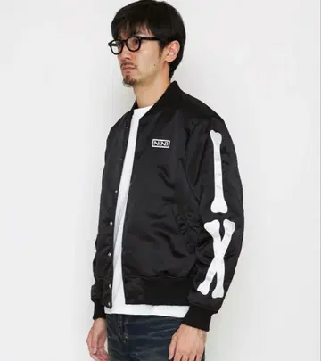 [ NUMBER ( N ) INE ] BONE_VARSITY JACKET
