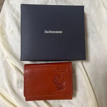 I'mdoraemon 브라운 3단 폴더형 지갑 소가죽