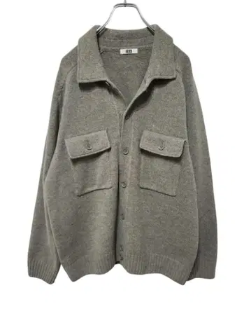 UNIQLO U 레어 사이즈 XXL 53 GREEN 라무 니트 자켓