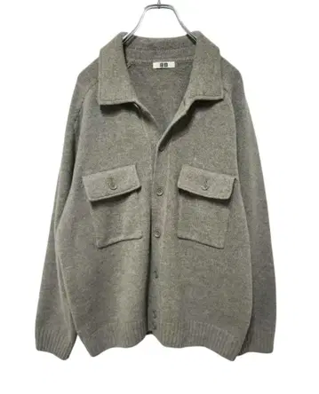 UNIQLO U 레어 사이즈 XXL 53 GREEN 라무 니트 자켓