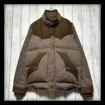 [ iroquois 이로코이 ] 다운 자켓 L 브라운 트위드 벨로아