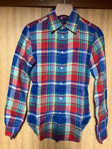 랄프 로렌 여성용 셔츠 1 버튼 다운 긴팔 셔츠