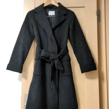 IENA 벨트 롱 코트 다크 그레이