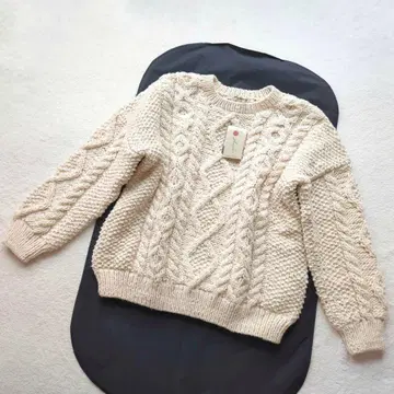 새상품 페루 니트 손뜨개질 핸드메이드 케이블 스웨터