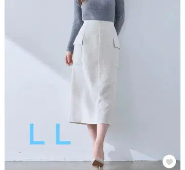 트위드 라이크 세미 타이트 스커트