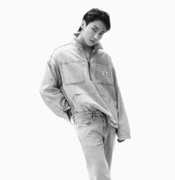 정국 착용 Calvin Klein 데님 자켓 품절 모델 레어 S 사이즈