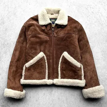 구제 의류 90s vintage 천연 가죽 가죽 자켓 무스탕 자켓