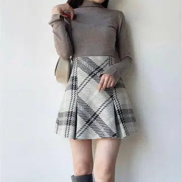 snidel 로빙 체크 미니 스커트(택 포함)