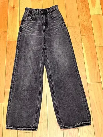 AZUL BY MOUSSY 블랙 와이드 레그 데님 XS