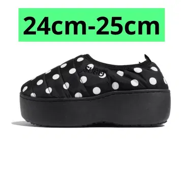 SUBU 플랫폼 블랙/화이트 도트 통굽 새상품 완판