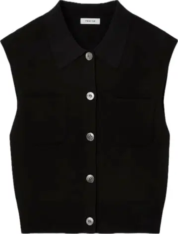 FRAY I.D 프레이 아이디 폴로 칼라 슬리브리스 지레 블랙