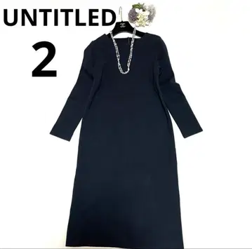 언타이틀 롱 원피스 사이즈 2 네이비 맨투맨 소재