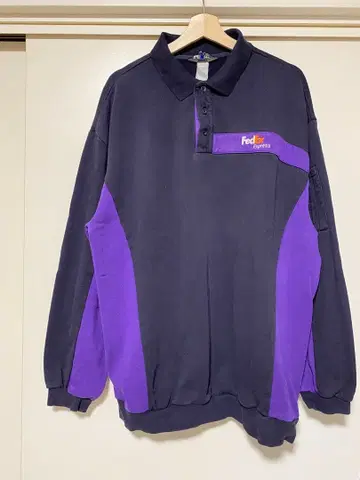 FedEx Express 맨투맨 카라 부착 트레이닝복 구제 의류 유즈드