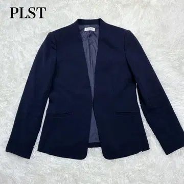 PLST 플라스테 노카라 자켓 네이비 S 워셔블
