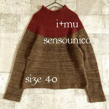 새상품급 i+mu 이무 모헤어 울 바이컬러 니트 센소유니코 가을/겨울