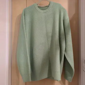 coen 리브 스웨터 X-LARGE 민트 그린