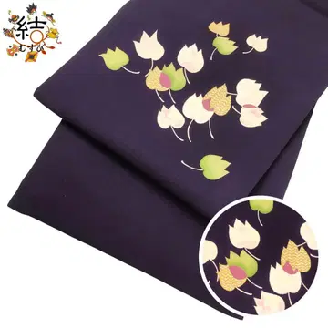 MO-3539 나고야 오비 시오제 꽃 무늬 가지색