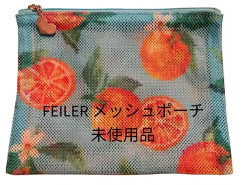[ 미사용 ] 페이러 FEILER 네롤리 패턴 메쉬 파우치