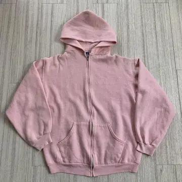 러셀 풀 집업 후드티 더스티 핑크 USA 착용감