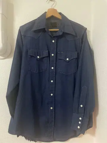 60~70s [ Roebucks ] Denim Western Shirt