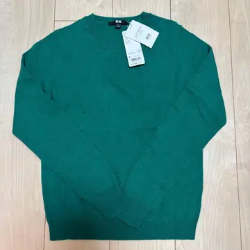 UNIQLO 유니클로 캐시미어 크루넥 스웨터 그린 S