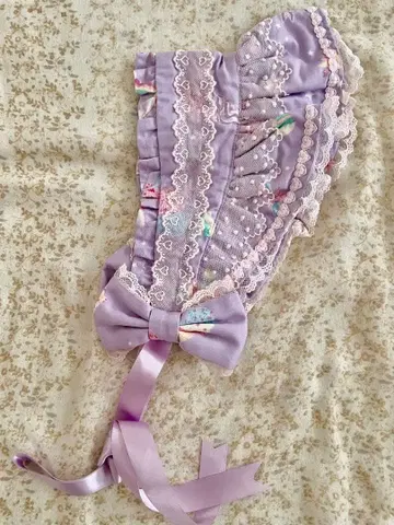 밀키 플래닛 패턴 하프 보닛